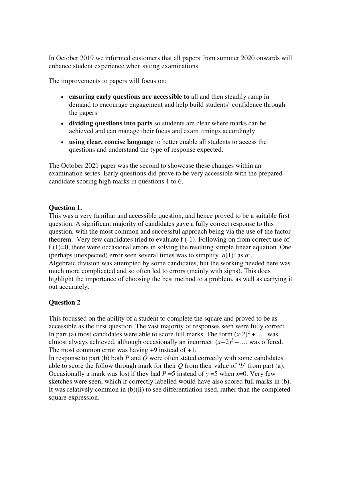 Examiner report page 1