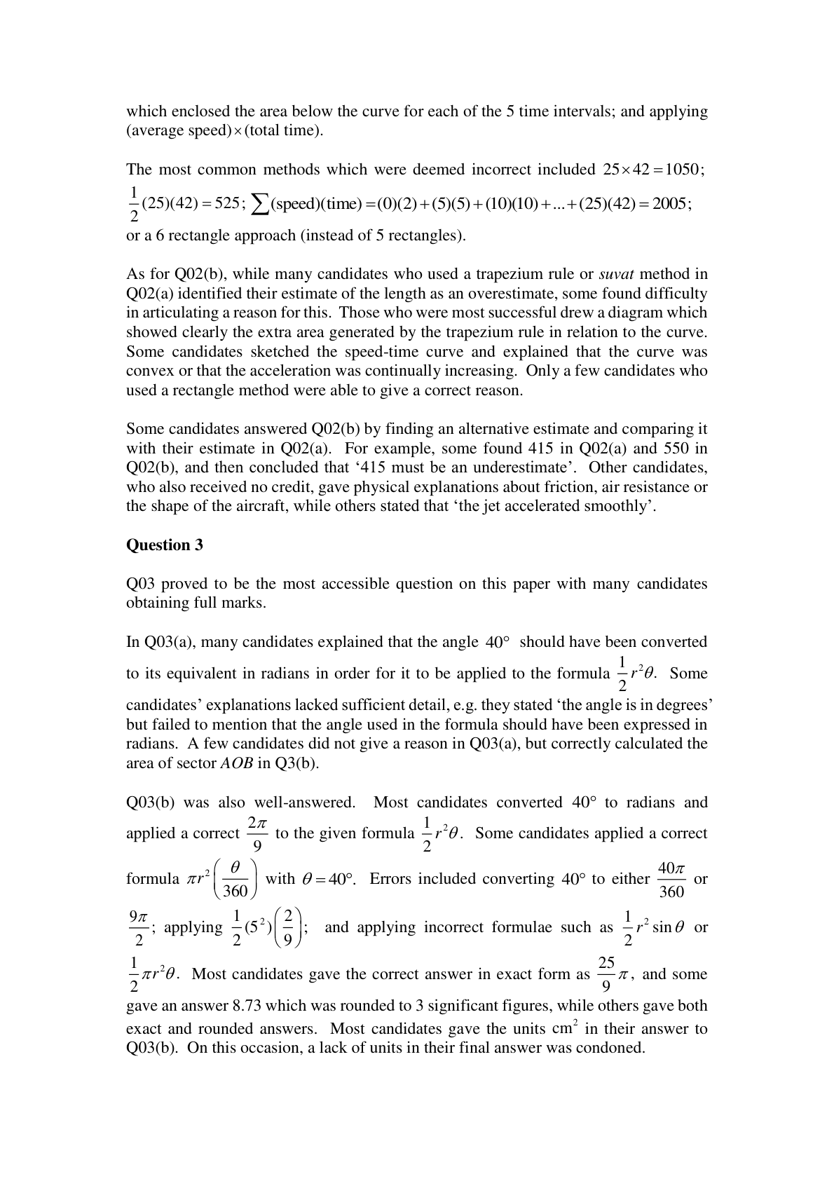 Examiner report page 1